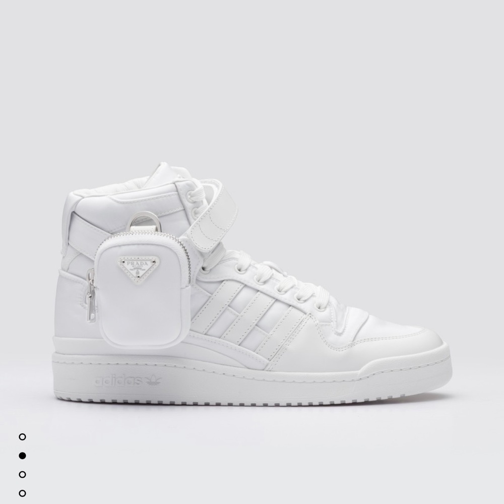 Adidas for Prada Re-Nylon Forum High-Top Sneakers - White - Size 43 - New - Auth